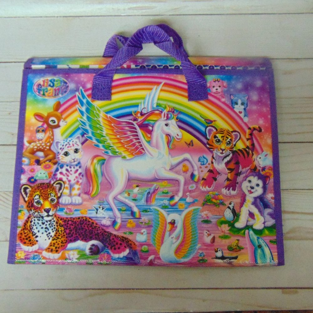 Lisa Frank Unicorn Trifold Portfolio Binder Folder 10x13